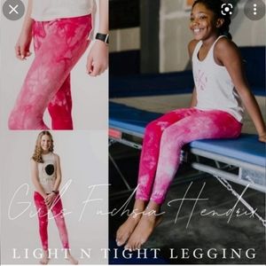 Zyia Active Girls Light N Tight Fuschia Hendrix Leggings 10/11